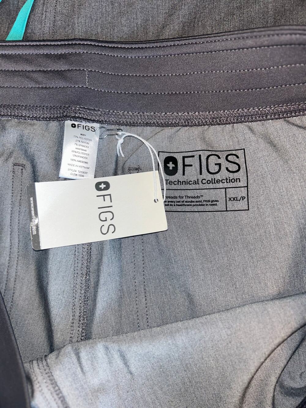 NEW Figs Livingston Scrub Pants in Graphite Size XXL Petite 3 Available